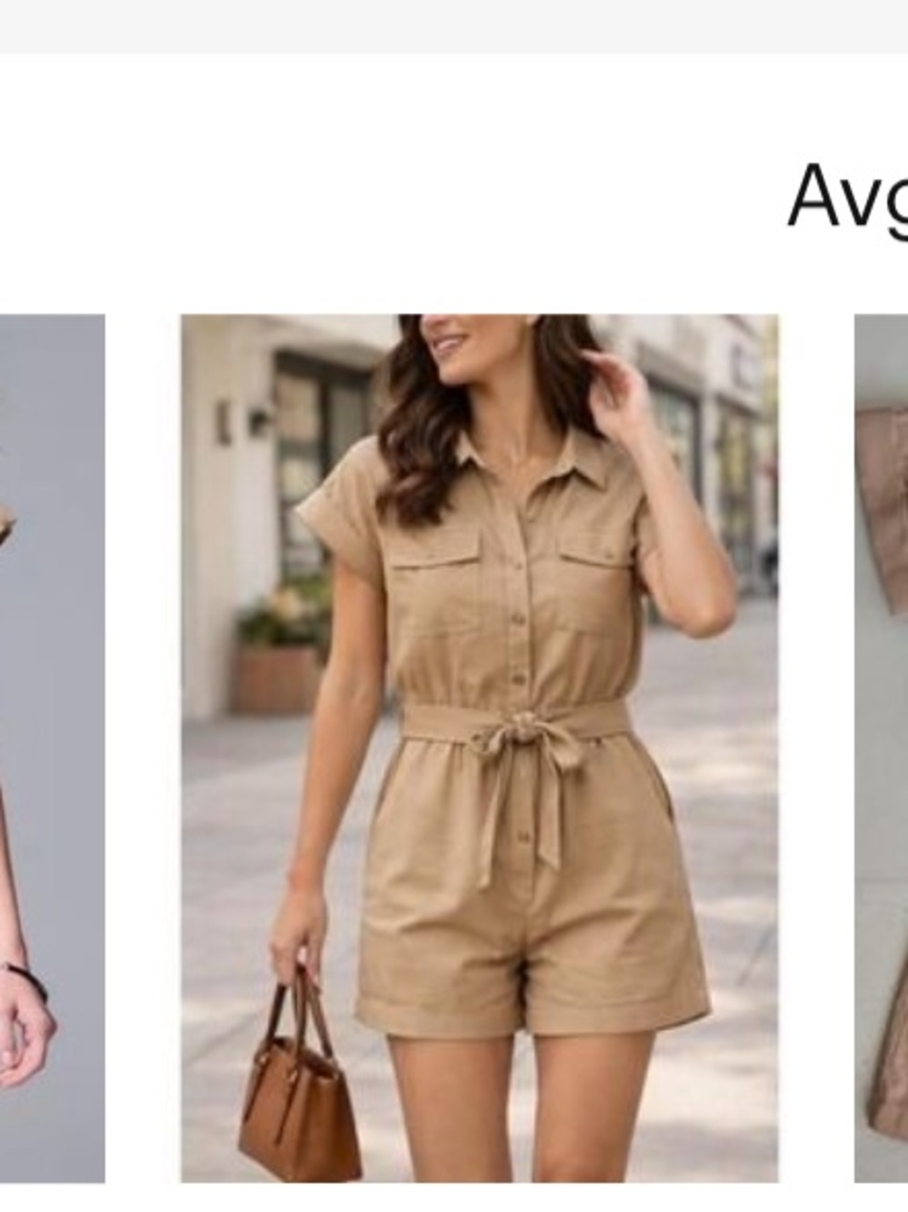 Simply Vera Vera Wang Tan Utility Romper